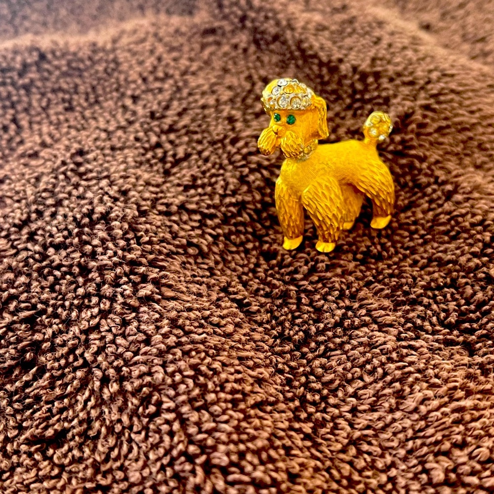 Unique vintage doggie brooch